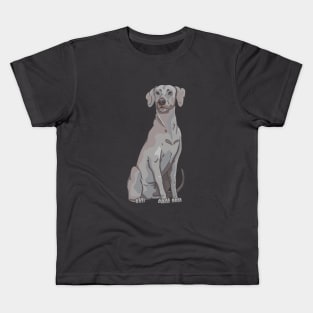 Weimaraner, cute dog handdrawn design Kids T-Shirt